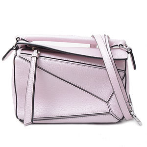 LOEWE Bags for Puzzle Bag Mini Shoulder Bag Leather Metallic Pink